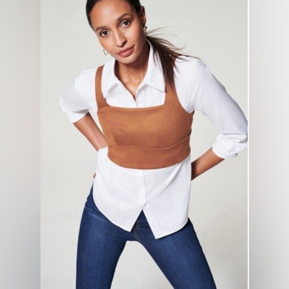 Spanx Longline Faux Suede Square Neck - Picture 6 of 7
